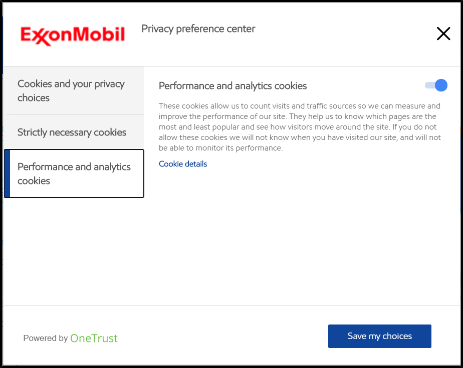 Performance and analytics cookies